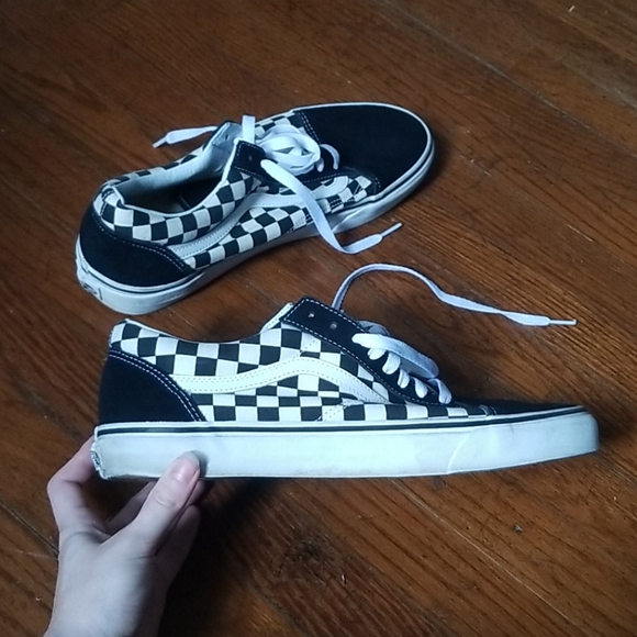 Mens Van's Checkered Low Top Suede Black 11.5 - Picture 4 of 4